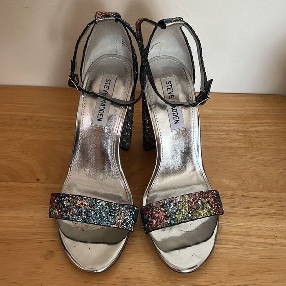 Steve Madden Carrson Glitter Heels Size 7.5 - Picture 3 of 5
